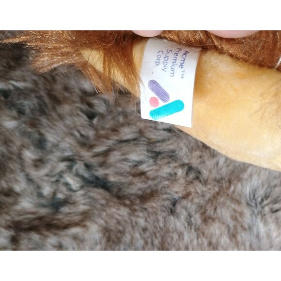 Stuffed Raccoon Plush Toy - 12" Brown &‎ Tan Soft Cuddly Animal Acme Premium 80s - Picture 5 of 5